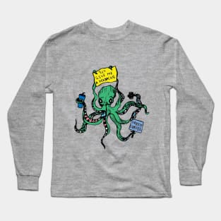 Need Coffee Octopus Long Sleeve T-Shirt